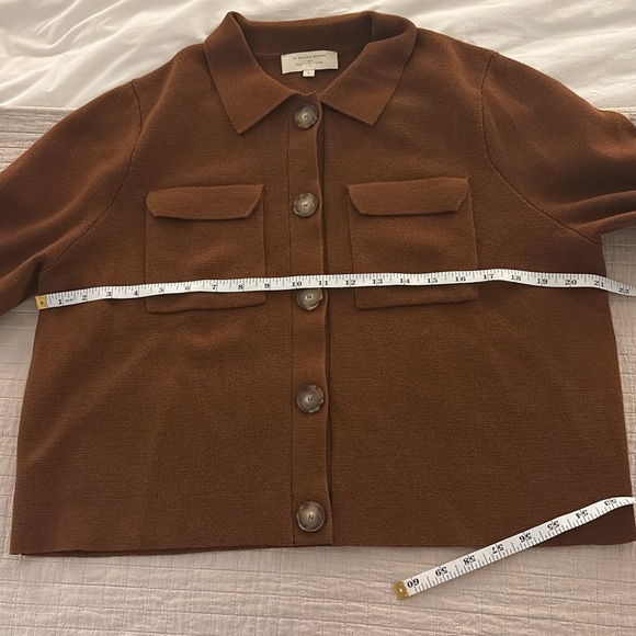 Like New Sézane Betty Cardigan in Hazelnut Size L - Picture 9 of 10